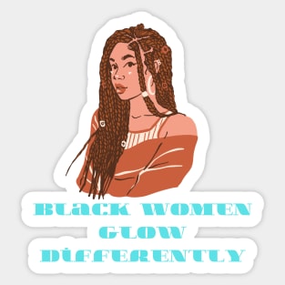 Black women glows differently Sticker